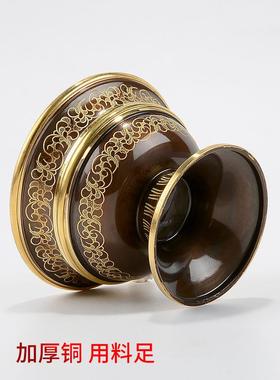 供水碗用品杯供水杯铜八吉祥七供贡杯佛前观音财神圣水杯