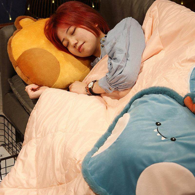 可爱抱枕被子两用二合一午休汽车折叠车用枕头办公室午睡毯子靠枕,淘宝优惠券,粉丝福利购,淘宝优惠卷