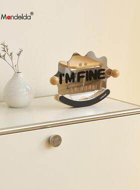 Mandelda入户玄关桌面摆件家居客厅电视柜时钟摆放式装饰品钟表