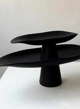 态生活ins意式简约餐桌家居摆件客厅茶几收纳托盘高脚果盘装饰品