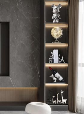 现代轻奢极简电镀银人物抽象书档摆件酒柜书房办公室样板房装饰品