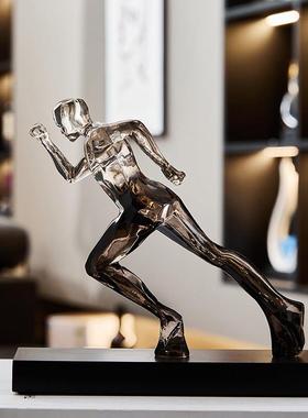 现代简约运动人物摆件轻奢高档客厅电视柜办公室装饰品高级感小众