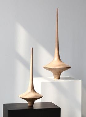 境泉实木工艺品酒店装饰摆件样板房间玄关软装抽象雕塑艺术品摆设