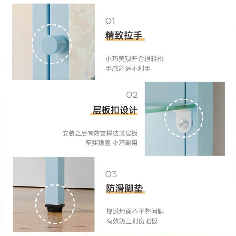 鲁德斯塔北欧简约玻璃门酒柜储物柜客厅展示痛柜手办墙角收纳柜子,淘宝优惠券,粉丝福利购,淘宝优惠卷