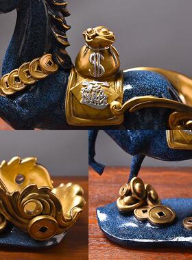 招财马摆件工艺品马红酒架摆件酒柜装饰品家用客厅马酒架马上有钱