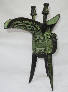 仿古青铜器帝王酒杯酒尊 乾隆杯贵妃杯 父辛爵杯装饰工艺礼品摆件