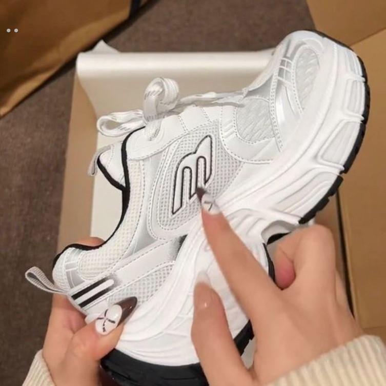 老爹鞋子女高颜值超厚底防滑休闲女鞋2024夏秋季轻便软底运动鞋女 - 图1