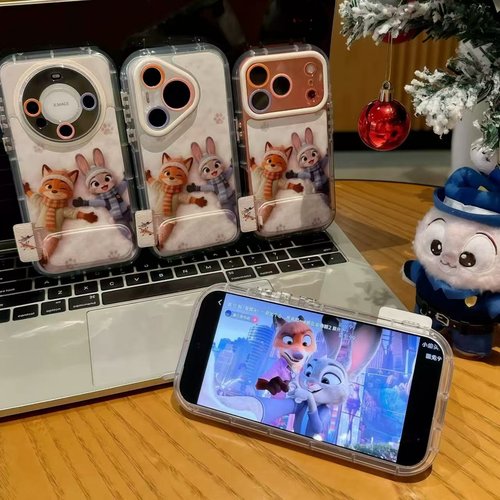 邦奥鸣兔狐狸适用于荣耀500pro手机壳400/300PRO荣耀100/90/80GTx70i保护套Magic8/7/6play9T畅玩70plus6狐尾 - 图2