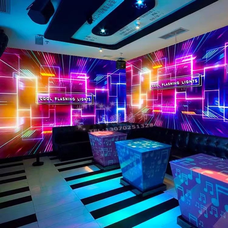 3D闪光发光ktv壁纸马赛克亮面酒吧墙纸炫彩歌厅包厢墙纸立体墙布,淘宝优惠券,粉丝福利购,淘宝优惠卷