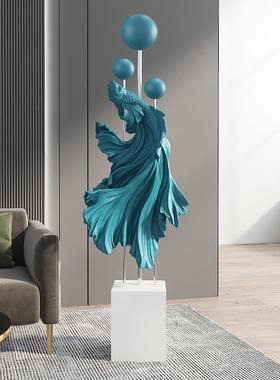 客厅大型落地斗鱼摆件电视柜沙发旁边大号家居装饰品乔迁新居礼品