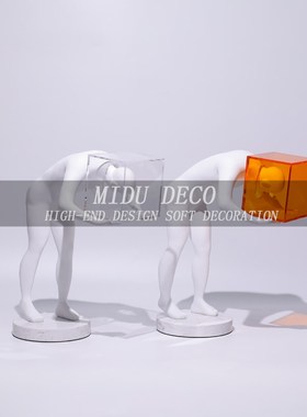 抽象雕塑摆件售楼处酒店客厅玄关现代亚克力人物创意艺术软装饰品