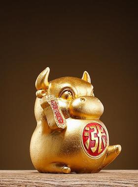 青砂石金牛涨停令招财股市摆件工艺品办公室牛市桌面装饰开业礼品