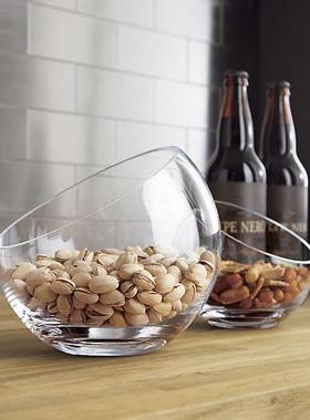 创意欧式家居摆件客厅装饰品斜口玻璃花瓶糖果罐烛台办公桌玄关