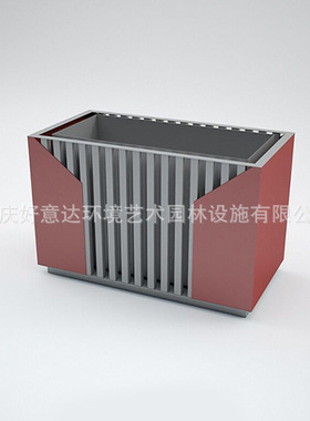 厂家加工定制户外简约铁艺花箱凹槽花钵室外街道售楼部展示区花钵