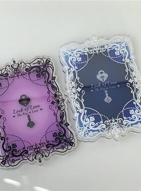 原创欧式拍立得相框三寸照片谷美二次元小卡桌面展示插卡立牌卡框