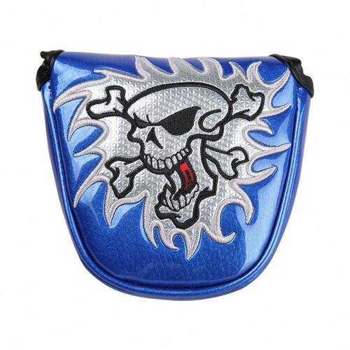 尔夫推杆套亮面骷髅头半圆球杆套Mallet putter cover杆头套 - 图0