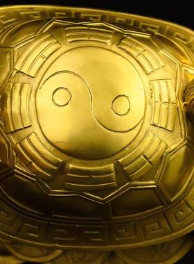 铜龙龟摆件纯铜黄八卦龙居招财客LG2342-4厅龟店铺办公室家饰品开