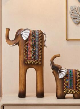 中风覆古轻古奢艺术大象摆54549995饰办公玄室关客厅视柜台面侘寂