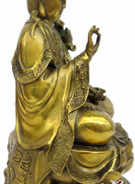 纯铜大势至菩萨神像阿弥陀佛生肖属马守护神信众供奉家居饰品