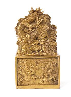 【折扣价】章摆件皇九金玺摆件帝玉玺印龙印头印龙铜龙印