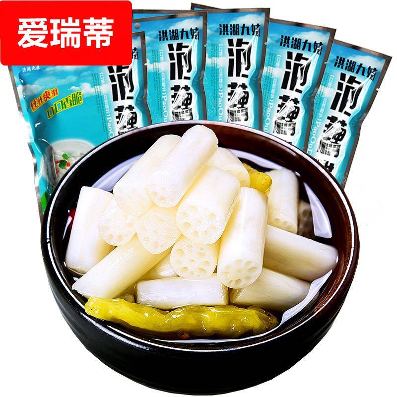 泡椒藕带湖北产洪湖酸辣泡藕尖新鲜莲藕节开袋即食商用400g*5袋 - 图3
