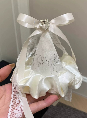 名狐甜度超标蕾丝蝴蝶结发夹