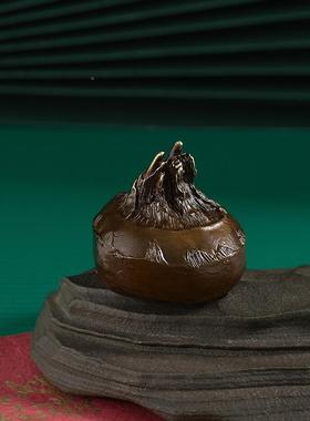 古铜官马蹄荸荠手把件居男士随身把玩家饰铜JVS摆件工礼艺品品礼