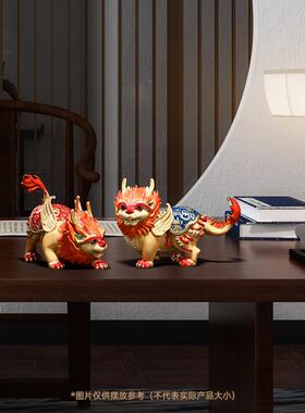 百富皮铜绣饰品柜，一对促财客厅，办公BJ202309室，酒，装聚财，