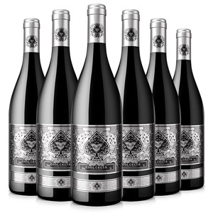 送礼！酷溪黑桃a干红葡萄酒6支