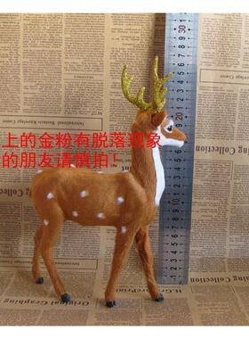 圣诞鹿 拉车 礼麋鹿 AHJ驯鹿圣诞树酒店装饰摆件物 橇仿真雪鹿梅
