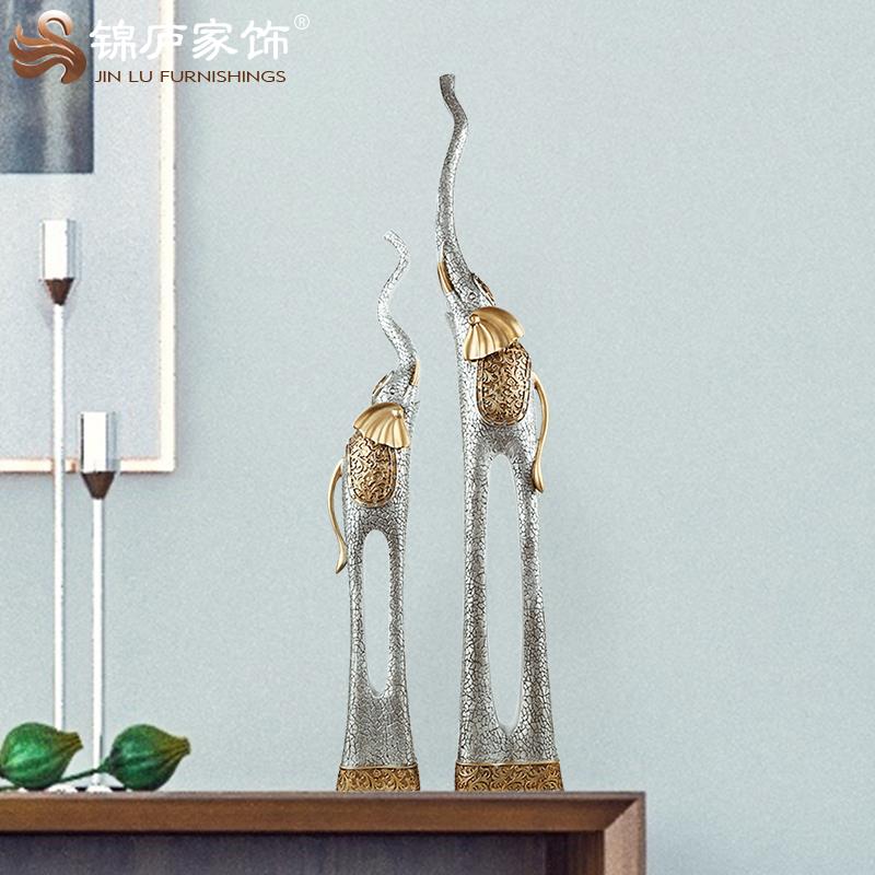 欧式创意装复古抽象ST802艺术大象摆小件玄厅关电视酒柜客高级感 - 图3