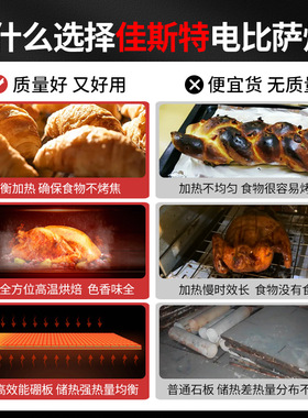佳斯特EP-1二层二盘电烤箱商用 大容量单双层电披萨炉面包蛋糕机