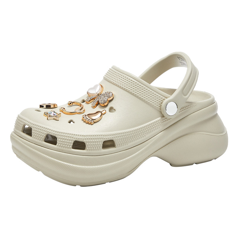 妙丽官方旗舰店厚底洞洞鞋女2025夏两穿凉鞋外穿EVA踩屎感包头拖,淘宝优惠券,粉丝福利购,淘宝优惠卷