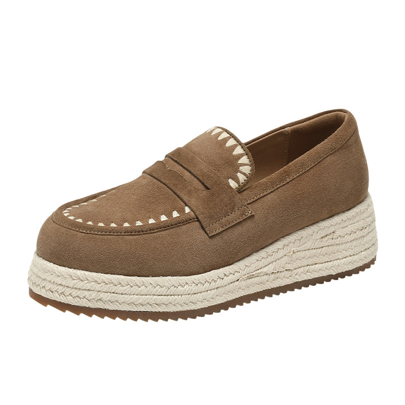 MILLIE'S/妙丽增高休闲百搭单鞋2026新款春时尚真皮厚底乐福鞋女Z,淘宝优惠券,粉丝福利购,淘宝优惠卷