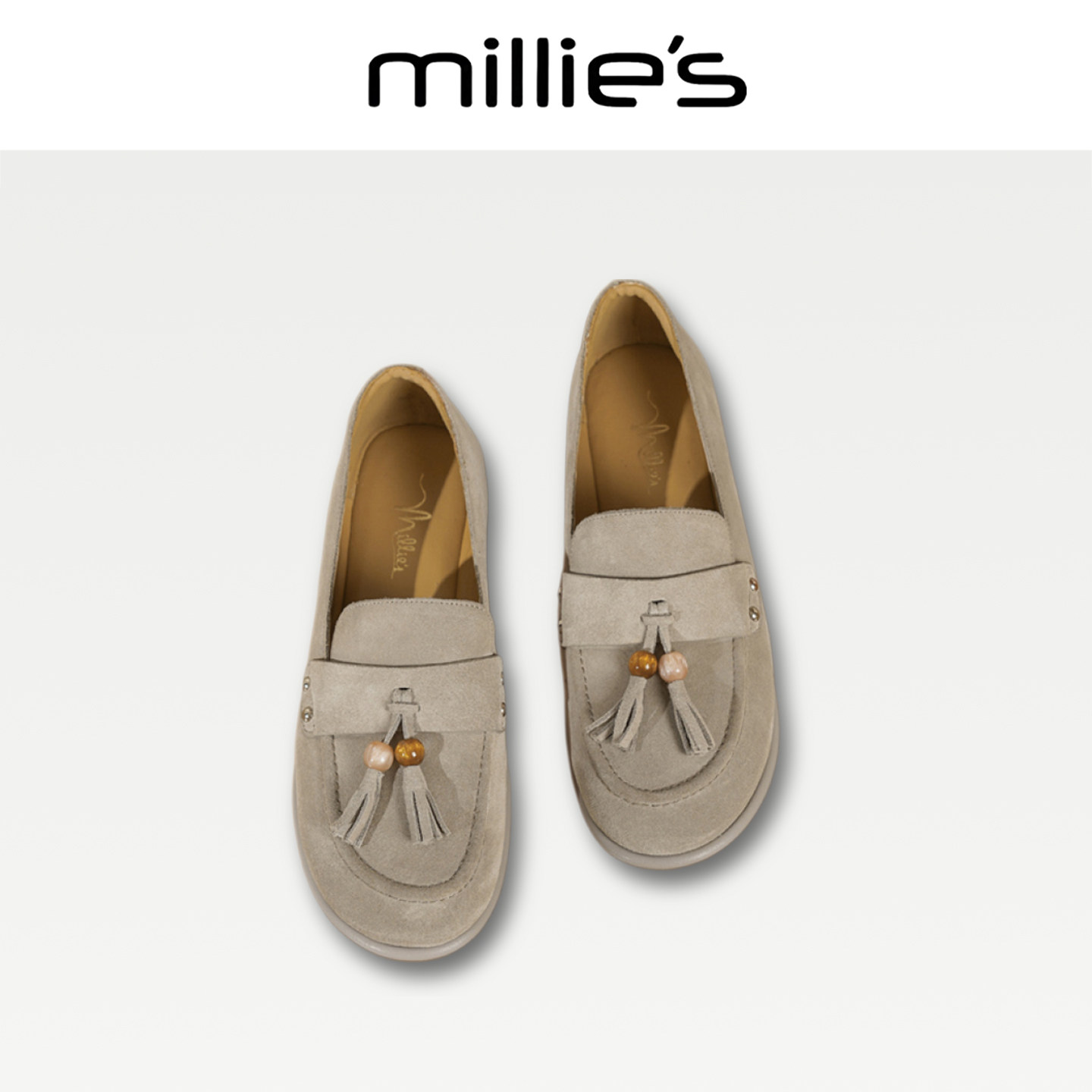 MILLIE'S/妙丽2025新款法式复古纯色芭蕾鞋玛丽珍鞋平底单鞋女C,淘宝优惠券,粉丝福利购,淘宝优惠卷