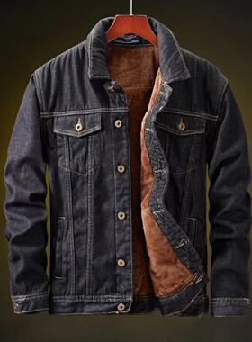 Winter Men's Denim Jackets Fashion Men Retro Streetwear Pun