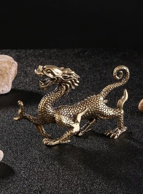 黄铜四大神兽摆件青龙白虎朱雀玄武实心铜器家居镇宅风水创意礼品