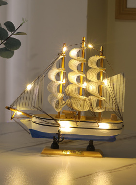 家居工艺装饰品帆船电视酒柜客厅书架书柜一帆风顺小摆设