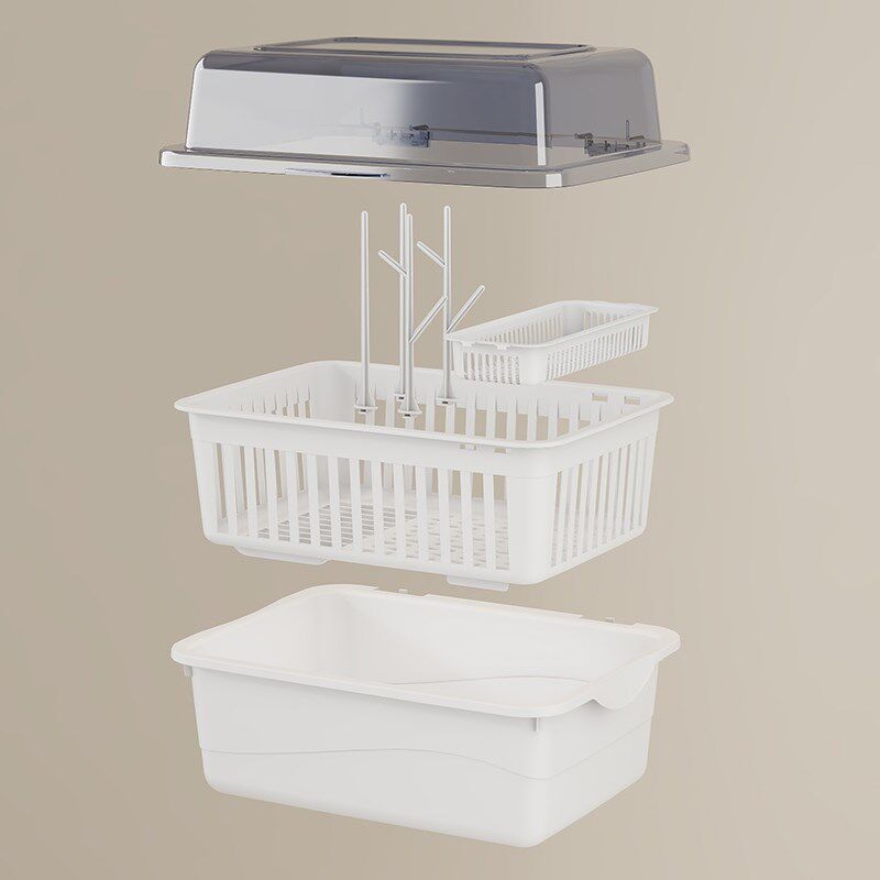 奶瓶收纳箱防尘带盖婴儿用品沥水架宝宝餐具收纳盒新生儿辅食工具,淘宝优惠券,粉丝福利购,淘宝优惠卷