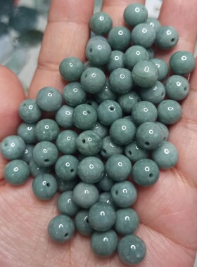 翡翠危料蓝水圆珠散珠卡8mm左右