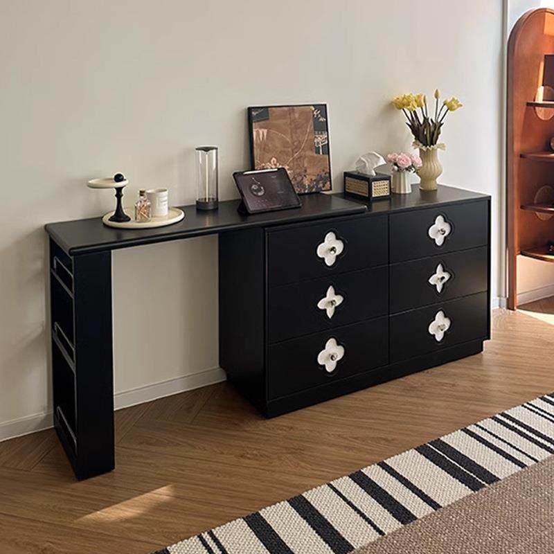 实木梳妆台斗柜一体法式复古现代简约可伸缩化妆桌床尾收纳柜组合,淘宝优惠券,粉丝福利购,淘宝优惠卷