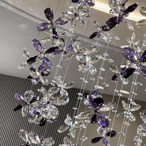 法式轻奢餐厅水晶吊灯设计师新款高级感餐桌灯别墅客厅吧台吊线灯 - 图2