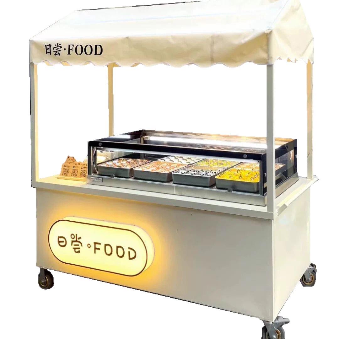 集市展示架小推车地摊移动餐车可折装促销台花车铁艺摆摊夜市网红 - 图3