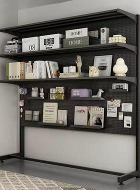 五金洞洞板立式网红书桌学生组合改装书柜落地置物架少女收纳书架