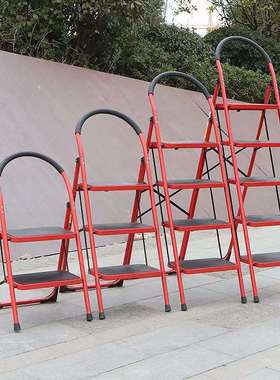 出口梯子伸缩家用人字梯花架多用梯室内外便携加厚折叠梯