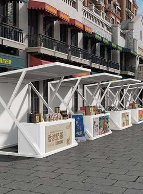户外铁艺摆摊架网红夜市活动摊位桌促销棚架集市摊位可折叠展示架