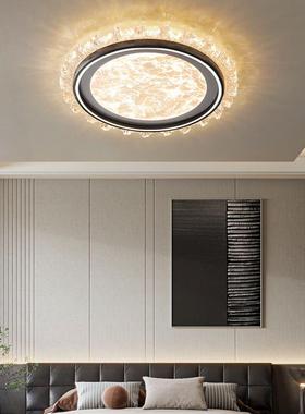 意式极简卧室吸顶灯轻奢波浪状现代简约圆形高亮度全光谱灯具