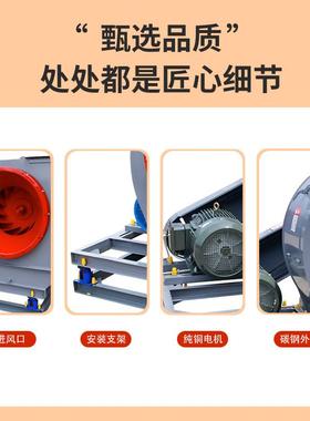 离心通风机4-68系列工业不锈钢风机持久低噪大风压大风量