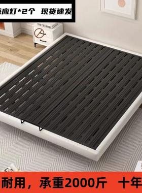 悬浮床现代简约无床头铁架钢架铁艺主卧双人床榻榻米排骨架悬空床