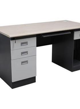 办公桌子财务桌铁皮电脑桌收银桌铁桌可组合双人桌单人写字台加厚